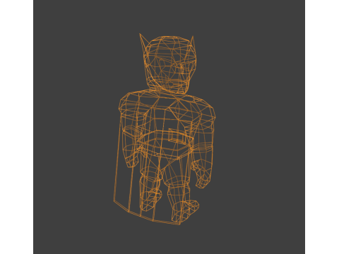 Low-Poly Superhero Casual Comic Style Character 3D Model