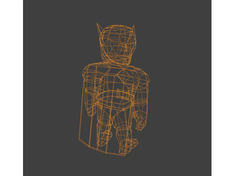 Low-Poly Superhero Casual Comic Style Character 3D Model