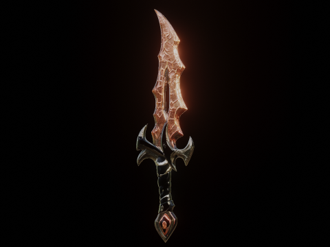 Fantasy stylized Dagger Modello 3D