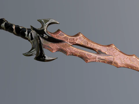 Fantasy stylized Dagger 3D Model
