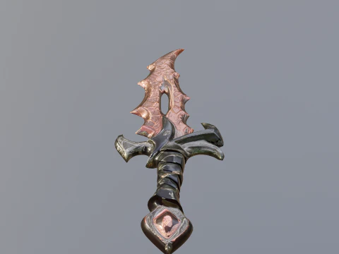 Fantasy stylized Dagger 3D Model