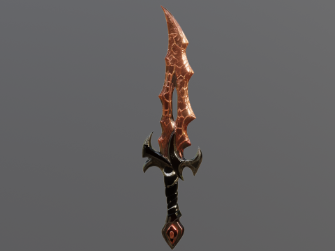 Fantasy stylized Dagger Modelo 3D