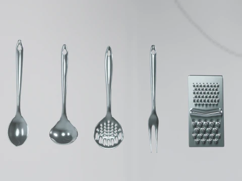 3D Kitchen utencils set 3D Model
