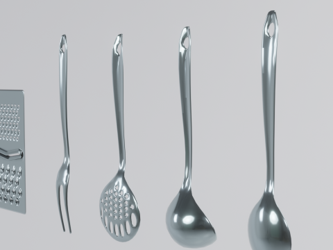 3D Kitchen utencils set 3D Model