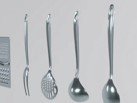 3D Kitchen utencils set 3D Model