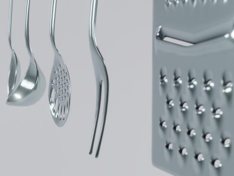 3D Kitchen utencils set 3D Model