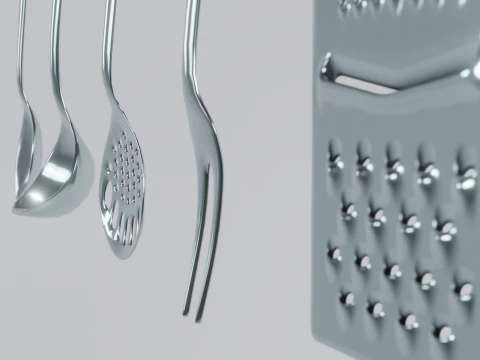 3D Kitchen utencils set 3D Model