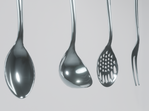 3D Kitchen utencils set 3D Model