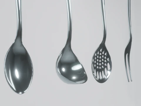 3D Kitchen utencils set 3D Model