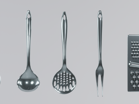 3D Kitchen utencils set 3D Model