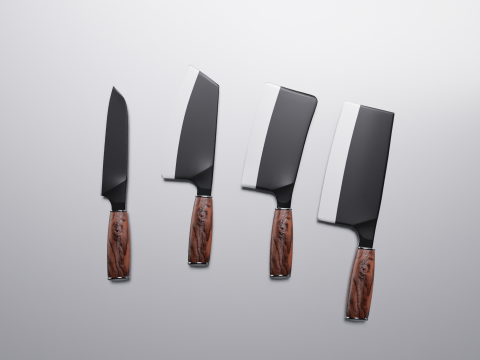 3D Kitchen Knife Set 3D 模型
