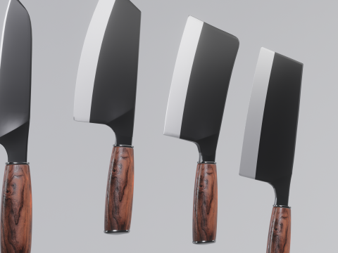 3D Kitchen Knife Set 3D Model