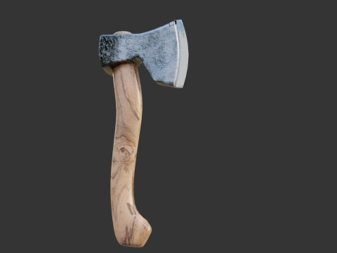 Game-Ready Axe Low-poly Modelo 3D
