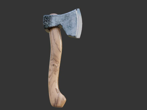 게임용 도끼 로우폴리 3D 모델