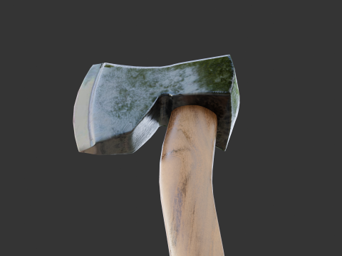 Game-Ready Axe Low-poly 3D Model