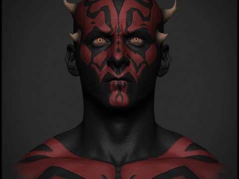 Darth Maul Bust Original Look 3D Print Model