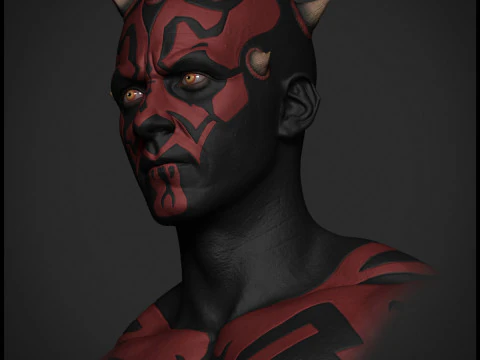 Darth Maul Bust Original Look 3D Print Model