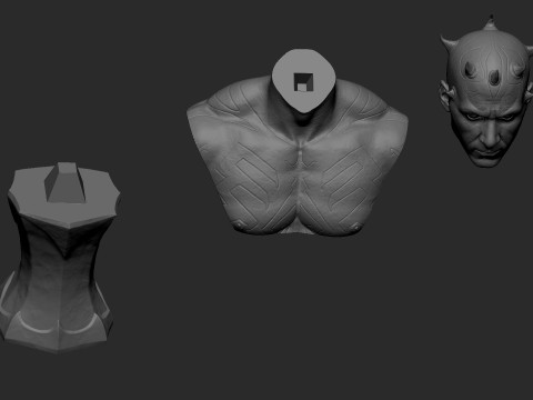 Darth Maul Bust Original Look Model Cetak 3D