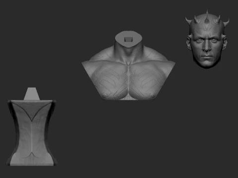 Darth Maul Bust Original Look 3D Print Model
