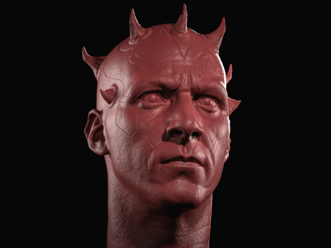 Darth Maul Head Likeness 3D Print Model