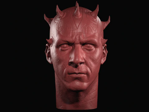 Darth Maul Head Likeness 3D Print Model