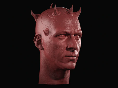 Darth Maul Head Likeness 3D Print Model