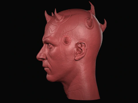 Darth Maul Head Likeness 3D Print Model