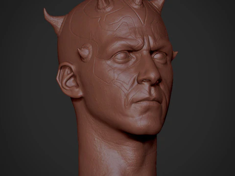 Darth Maul Head Likeness 3D Print Model