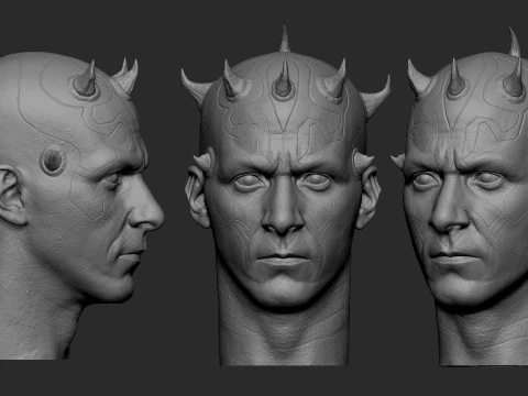 Darth Maul Head Likeness 3D Print Model