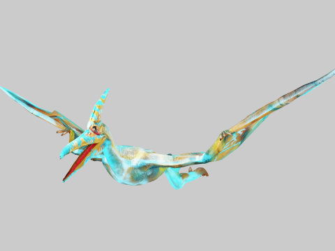 Pterosaurs Dinosaur Animated Game Asset Modello 3D