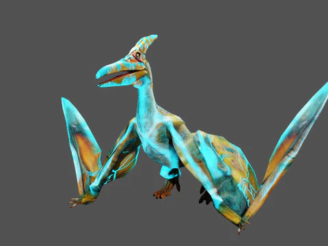 익룡 공룡 애니메이션 게임 자산 3D 모델