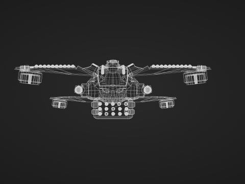 Golden Assault Spacecraft Sci-Fi Game Ready Ship 3D Model