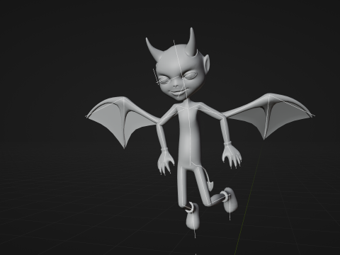 Animated Blue Demon Character Rigged Textured 4K Game Ready 3D मॉडल