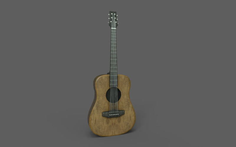 Guitare 3D 모델 .c4d .max .obj .3ds .fbx .stl .blend 