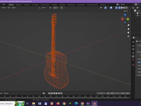 Guitare 3D 모델