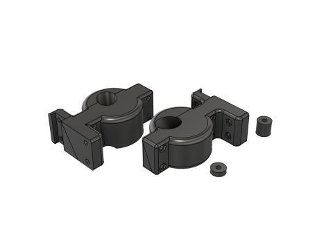 Small motorcycle trunks mounted on sets Suzuki GSF 650 Bandit 3D Print Model