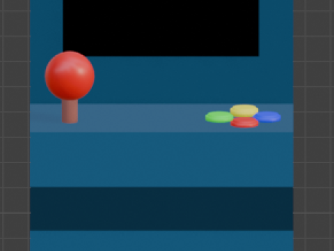 Low Poly Arcade Machine Cabinet Modelo 3D