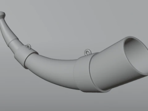 낮은 폴리 아케이드 기계 캐비닛 - Cuerno de Plvora Curvado 3D 모델 Histrico Low Poly FBX OBJ 3D 모델