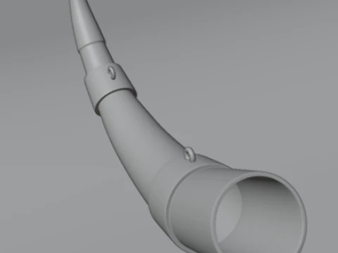 Laag Poly Arcade Machinekast - Cuerno de Plvora Curvado Modelo 3D Histrico Low Poly FBX OBJ 3D Model