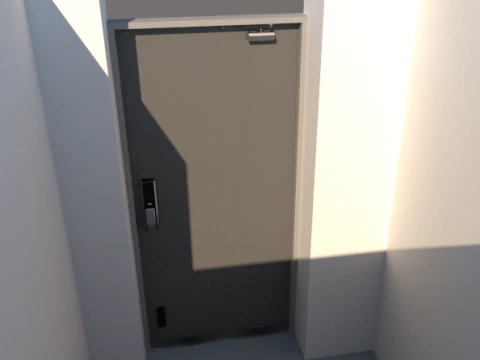Door Stopper Door Closer Pivot Hinge Door Step SET 3D Model