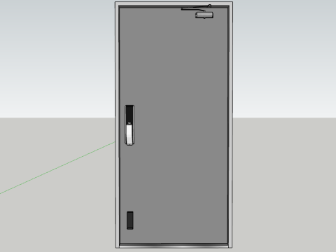 Door Stopper Door Closer Pivot Hinge Door Step SET Modelo 3D