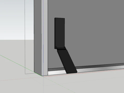 Door Stopper Door Closer Pivot Hinge Door Step SET 3D Model
