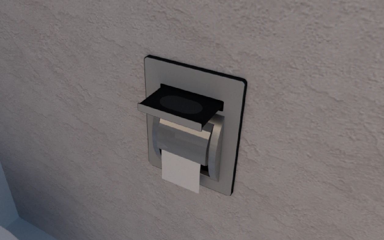 Toilet paper holder famous in Korea 3D Model .c4d .max .obj .3ds .fbx .stl .blend 