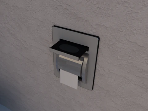 Porta papel higi&ecirc;nico famoso na Coreia Modelo 3D