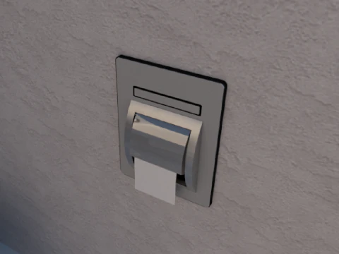 Toilet paper holder famous in Korea 3D Model