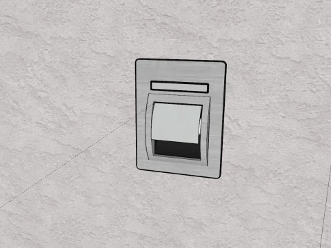 Toilet paper holder famous in Korea 3D Model