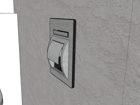 Toilet paper holder famous in Korea Modello 3D