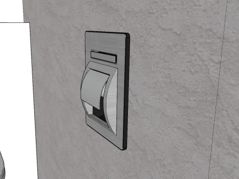 Toilet paper holder famous in Korea 3D Model