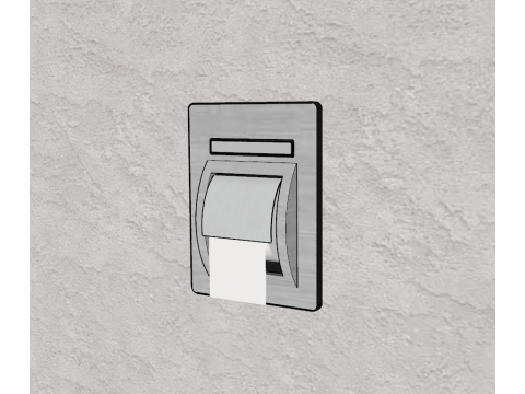 Toilet paper holder famous in Korea Modello 3D