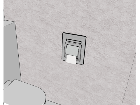 Toilet paper holder famous in Korea Modello 3D